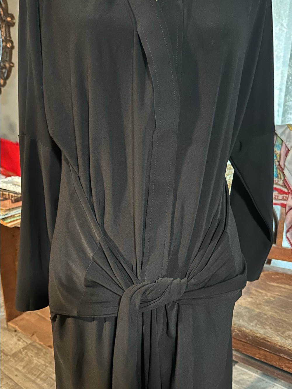 Karma Black Long Sleeve Slim Top